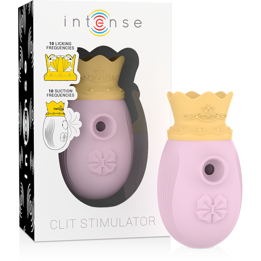 INTENSE - ESTIMULADOR DE CLITÓRIS 10 MODOS DE SUCÇÃO E LAMBER - ROSA