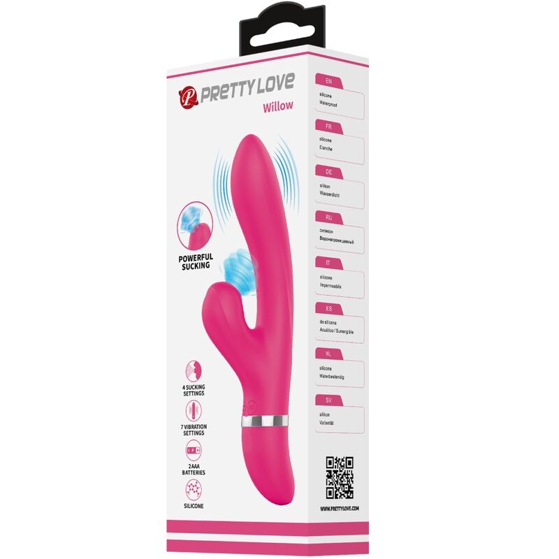 PRETTY LOVE - VIBRADOR E SUCÇÃO WILLOW RABBIT