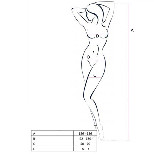 PASSION - WOMAN BS046 BODYSTOCK BRANCO TAMANHO ÚNICO
