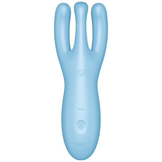 SATISFYER - APP VIBRADOR THREESOME 4 AZUL