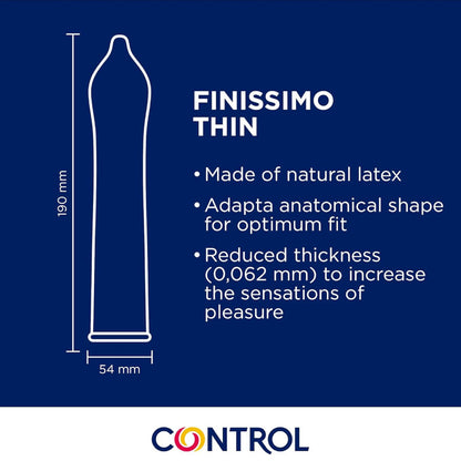 CONTROL - PRESERVATIVOS FINISSIMO SENSO 144 UNIDADES