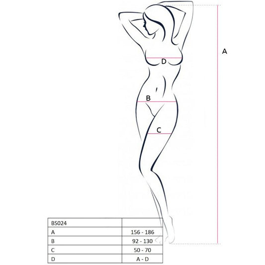 PASSION - WOMAN BS024 BODYSTOCK BRANCO TAMANHO ÚNICO