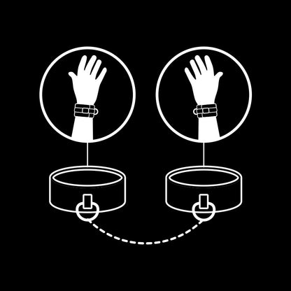 FETISH SUBMISSIVE - ALGEMAS DE COURO VEGANO COM FORRO DE NOPRENE
