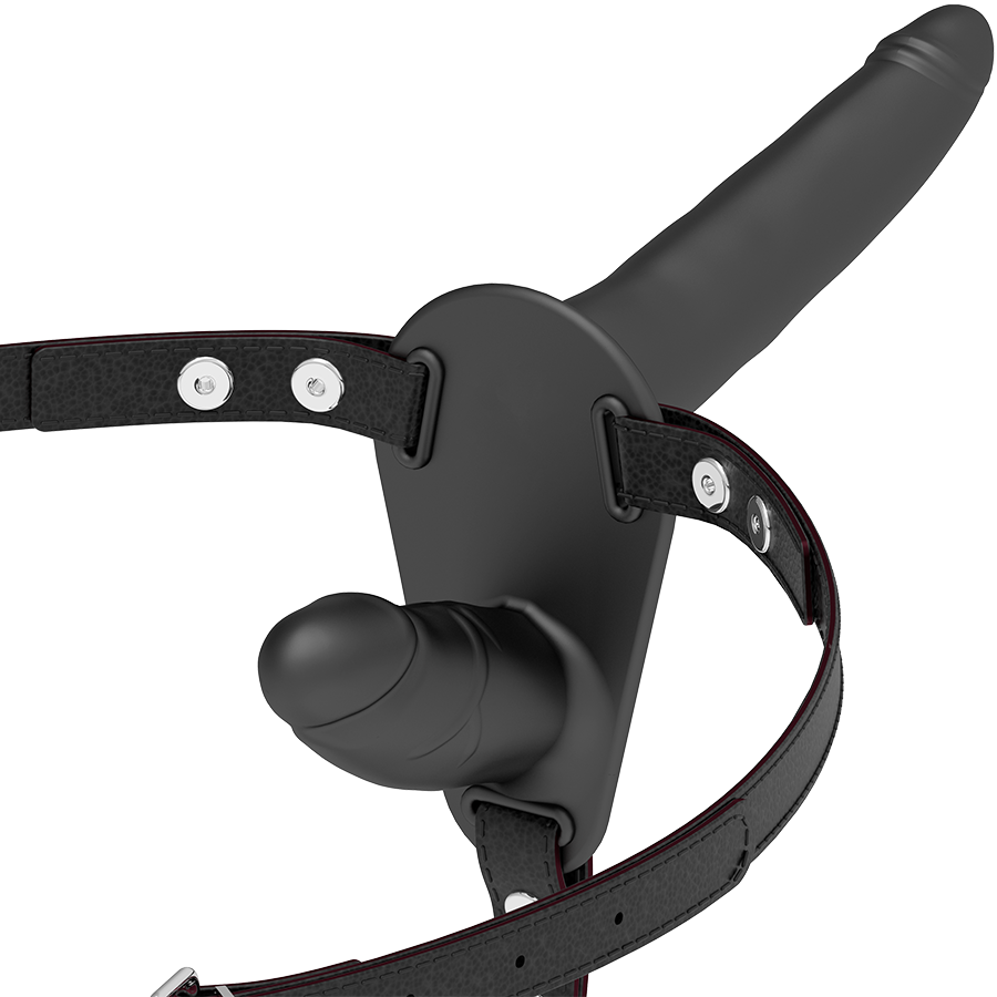 FETISH SUBMISSIVE HARNESS - DUPLA PENETRAO PRETO
