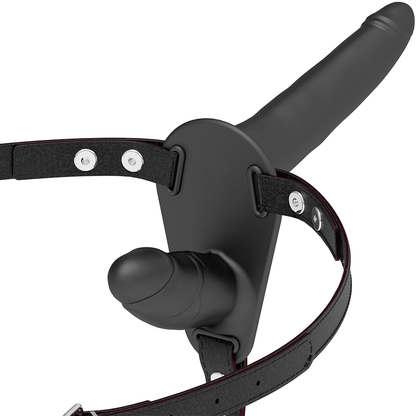FETISH SUBMISSIVE HARNESS - DUPLA PENETRAO PRETO