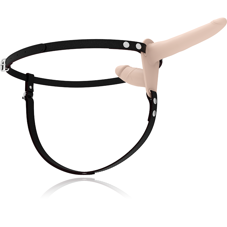 FETISH SUBMISSIVE HARNESS - VIBRADOR FLESH UP DE DUPLA PENETRAO